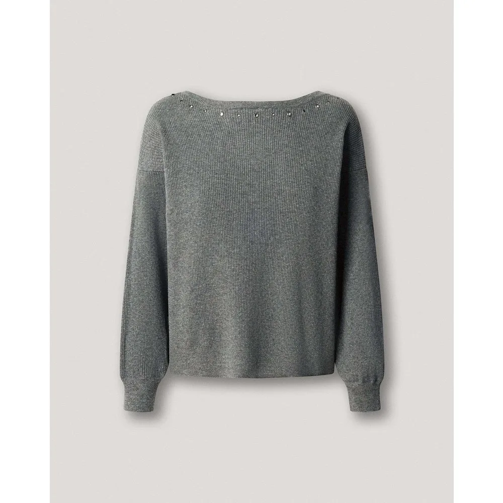 Jersey de mujer canalé cuello barco - Pepe Jeans - FashionsVida