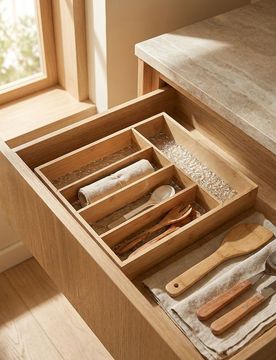 Organizer da cucina con base strutturata - beige