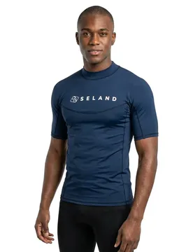 Rash Guard Manches Courtes Elastan Navy Blue XL