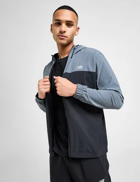 Mens Giacca Antivento Colour Block Woven - Nero, nero nero Uomo taglia XL - New Balance - FashionsVida