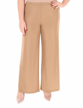 Pantalone wide leg BEIGE S - N.O.W. NATION OF WOMEN by PERSONA - FashionsVida
