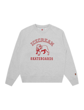 Bulldog Crewneck - Heather Grey