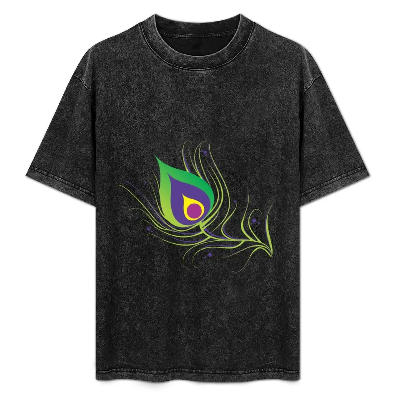 Peacock Feather T-Shirt Soft Touch Basic Cotton T-Shirt - Aliexpress - FashionsVida