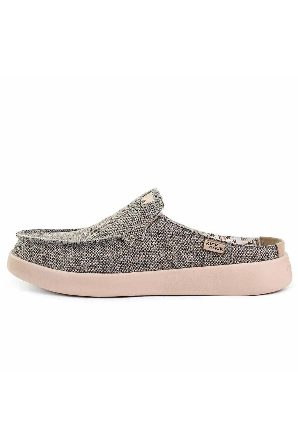 Barbeach Mens Woven Canvas Mule - - Size: 12 - KickBack Shoes - FashionsVida
