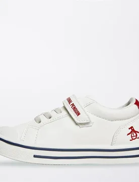 Kids Unisex Junior Rainbow White Trainers - Size Uk 1 - Penguin - FashionsVida