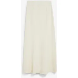 Falda de punto midi con cintura elástica