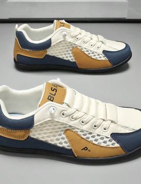 Talla pequeña, se sugiere pedir 2 tallas talla grande) Zapatos deportivos casuales de verano transpirables para hombres, zapatos para caminar con sue