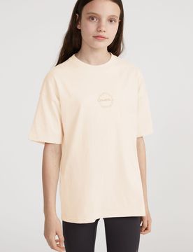 Back Print T-Shirt - Beige - Mädchen - Größe: 116