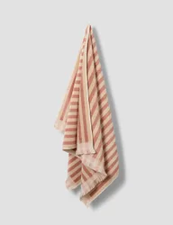 Pure Cotton Striped Towel Pink Mix