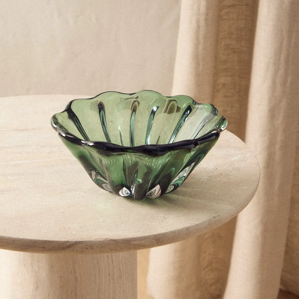 Centro de mesa hondo de vidrio Ondas Lasi - El Corte Inglés - FashionsVida
