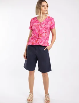 Annalise Womens Knee Length Chino Shorts - - Size: 14 - Weird Fish - FashionsVida
