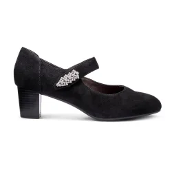 Women's Wide Fit 'Duet' Classic Heeled Shoes in Black Size: 4 - Black - Size: 4