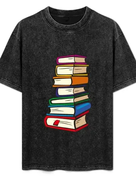 Stack of Books T-Shirt Work Wear Short Sleeve T-Shirt - Aliexpress - FashionsVida