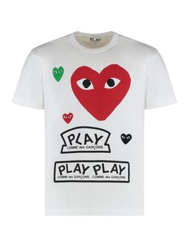 Comme Des Garçons Play Classic Logo Cotton T-Shirt for Men