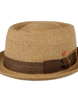 Gareth Classic Pork Pie Straw Hat by - beige-brown - Damen - Size: L (58-59 cm) - Mayser - FashionsVida