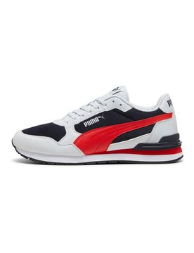 Sneakers bianche, nere e rosse in mesh con soletta SoftFoam+ ST Runner v4 Mesh 42