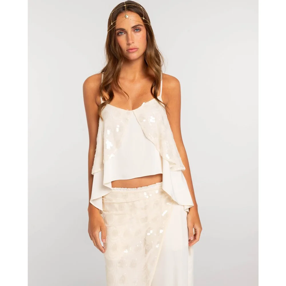 Top de mujer de tirantes con lentejuelas - The-Are - FashionsVida