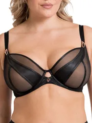 Womens Suspense Plunge Bra - Black Polyamide - Size 34h