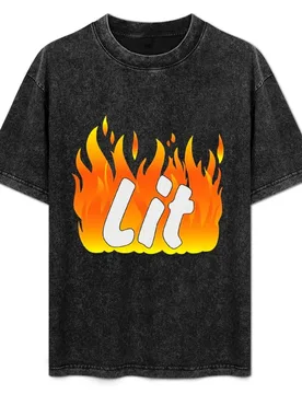 Dobre brothers merch Lit fire T-Shirt Basic Solid Color Casual Tee Shirt - Aliexpress - FashionsVida