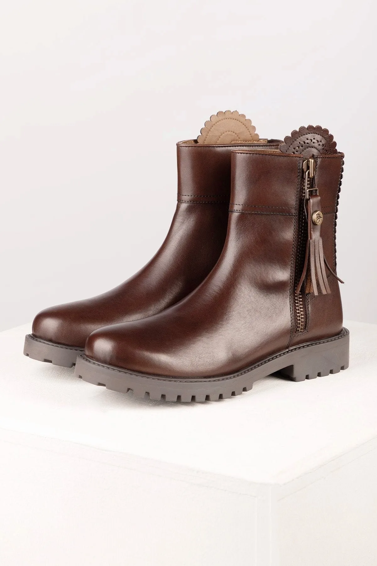 Haworth Womens Short Leather Spanish Boots - - Size: 3 - Rydale - FashionsVida