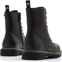Botines de mujer estilo militar con cremallera