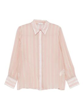 Camicia rigata semitrasparente