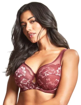 Womens 10631 Sabrina High Apex Balconnet Bra - Red Polyamide - Size 30f - Panache Lingerie - FashionsVida