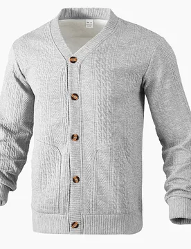 New Spring Autumn Men Jacquard Button Cardigan Wrinkle Resistant V Neck Coat Vintage Casual Daily Outwear Knit Jacket - Aliexpress - FashionsVida