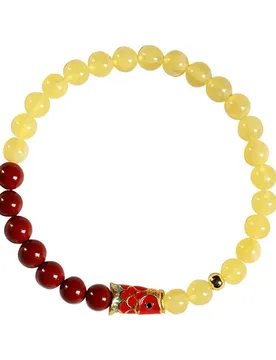 Cloisonne Koi Fish Beige Jade Bracelet 4mm Thin Style Purple Gold Sand Gen II Amber Bracelet for Women Gifts - Aliexpress - FashionsVida