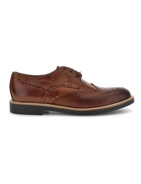 Scarpe stringate marroni in pelle 8023 45