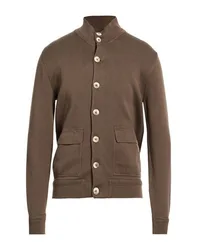 Strickjacke Herren Khaki 42 Herren
