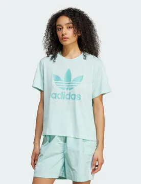 T-shirt adicolor Trefoil Boxy S Semi Flash Aqua - Adidas - FashionsVida