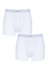 Pack White Cotton Plain Fitted Button Front Trunk Boxer Shorts Men's Medium - - White - Size: Medium