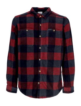 Camicia Manica Lunga Uomo Flare Gun Fleece Over Shirt Elderberry Multi Check