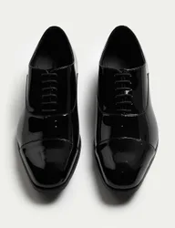 Patent Leather Oxford Shoes Black male