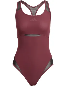 Lanelux Y-Back Mesh Swimsuit Damen Badeanzug, rot 36