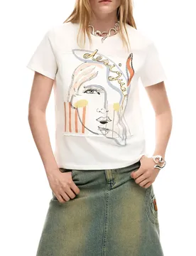 Desigual Damen T-Shirt Weiß 506344