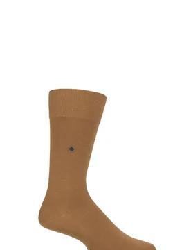 Mens 1 Pair Lord Plain Cotton Socks Golden 6.5-11 Mens - Brown - Size: 6.5-11 Mens - Burlington - FashionsVida