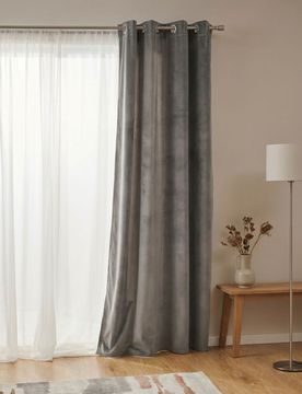 Tenda in velluto - grigio scuro