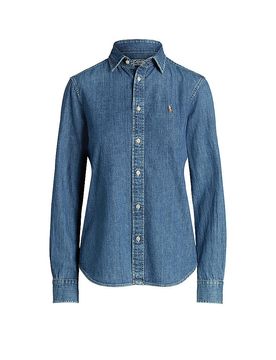 POLO Jeansbluse dunkelblau 42 damen