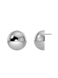 Orecchini a lobo BEAD STUDS Maxi Steel argento