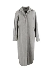 Bevza Grey Longline Wool Coat