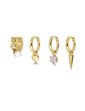 Ohrringe PEAK HOOPS ICON ONE HEART Gold gold damen