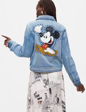 Chaqueta Disney™ Estampada, Mujer, Algodon, Azul, XS