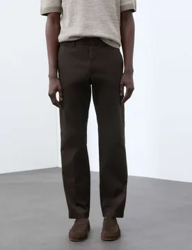 Regular Fit Super Lightweight Chinos Dark Chocolate male - Autograph - FashionsVida
