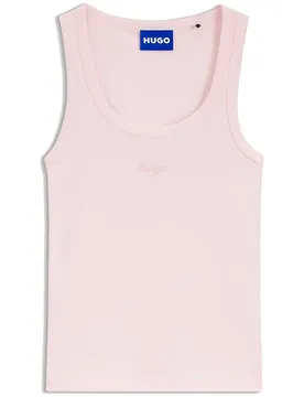 Hugo T-shirt Sans Manches Damatank 1 10283496 Blue Light Pastel Pink XL