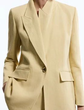 Blazer lino de mujer con solapa - Woman Limited El Corte Inglés - FashionsVida