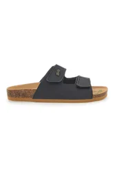 Ciabatte Nere Made In Italy Con Sottopiede In Vera Pelle 26411 39