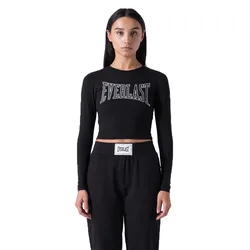 T-shirt à Manches Longues Logo Black XL