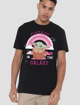 Unisex Star Wars Grogu Cutest In The Galaxy T-Shirt, Black Size: 4XL - Black - Size: 4XL - Disney - FashionsVida